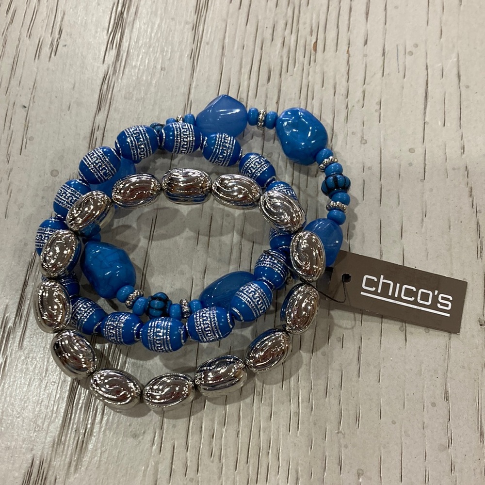 Blue and Silver Chico’s bracelet